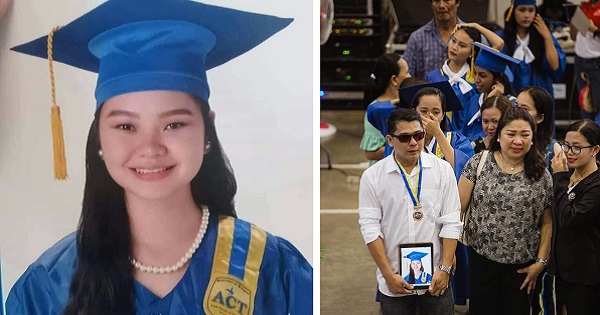 Dad attends graduation, accepts awards of 18-year-old SHS student