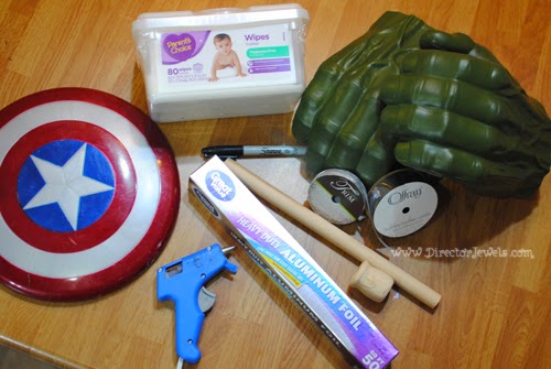 Easy Cheap DIY Thor Hammer from a Baby Wipes Box | Tutorial at directorjewels.com