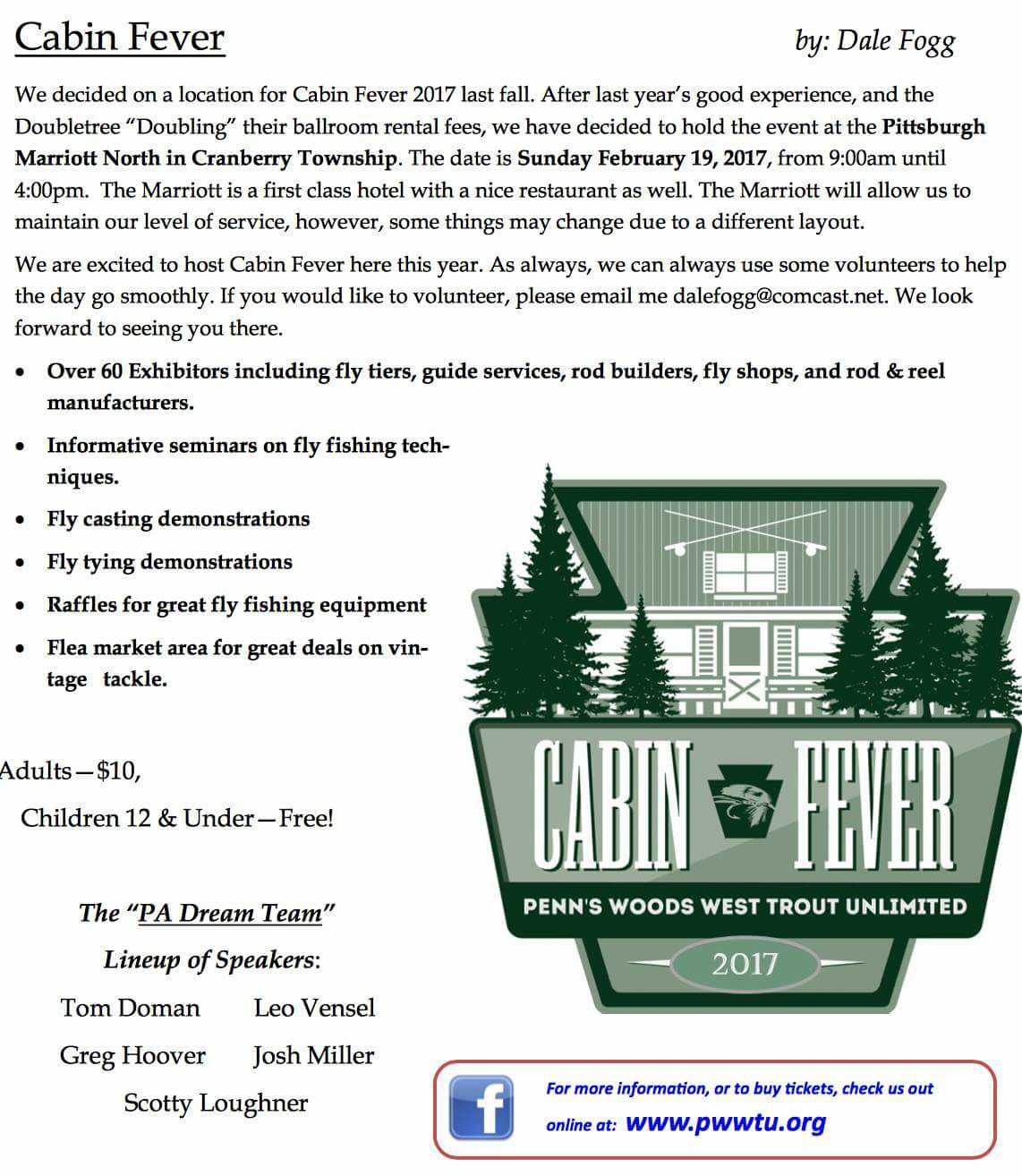 Josh Miller Trout Yeah Cabin Fever Fly Fishing Show (Cranberry PA