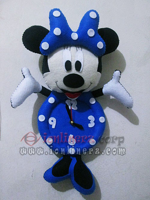 Jam Dinding Flanel Karakter Kartun Boneka Minnie Mouse Jam Dinding Flanel Karakter Kartun Boneka Minnie Mouse