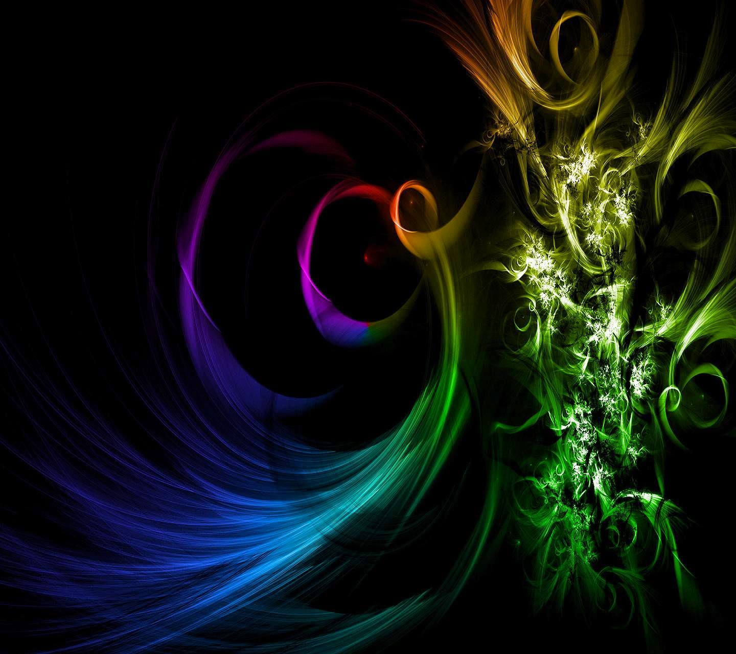 Colourful 3D Digital Art Black Wallpaper - Wallpapers HD