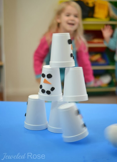SNOWMAN SLAM!  Game for Kids.  A great way to get them moving indoors