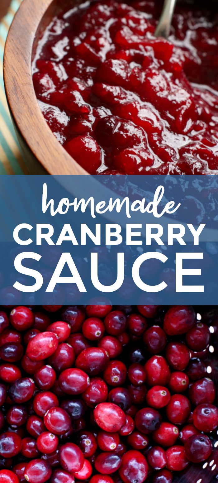 Homemade Cranberry Sauce | The Two Bite Club | #Thanksgiving #sidedish #cranberries This easy to make Homemade Cranberry Sauce made from whole cranberries is so bright, fresh, and full of flavor that you will never want to buy cranberry sauce in a can again! #Thanksgiving #sidedish #cranberries