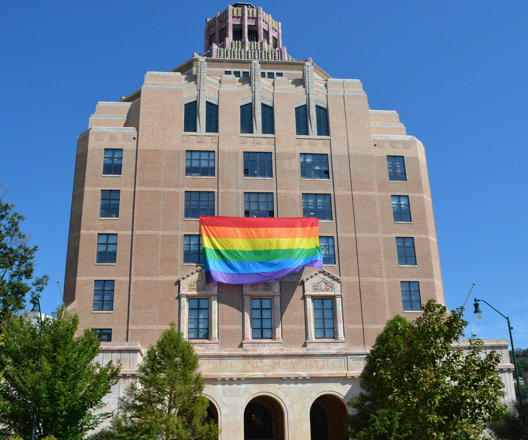 Joe. My. God. NORTH CAROLINA Asheville City Hall Flies Pride Flag As