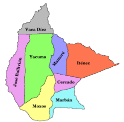 Provincia Moxos: departamento del Beni (Bolivia)