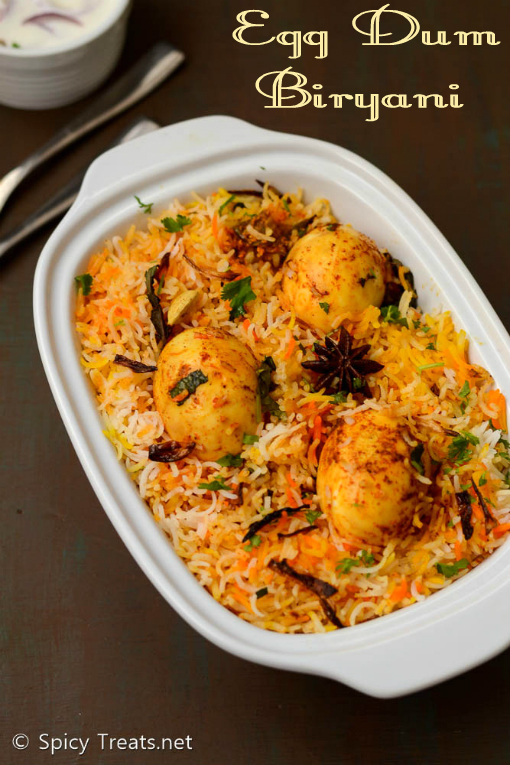 Spicy Treats Egg Dum Biryani Recipe Easy Egg Dum Biryani Egg