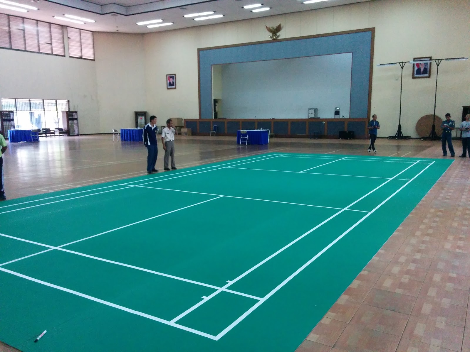 Instalasi Lapangan Badminton @ Mabes TNI AL Cilangkap