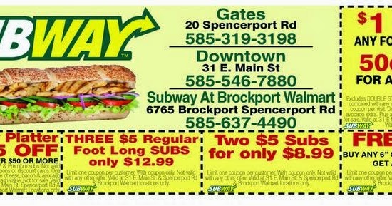 subway restaurant coupon