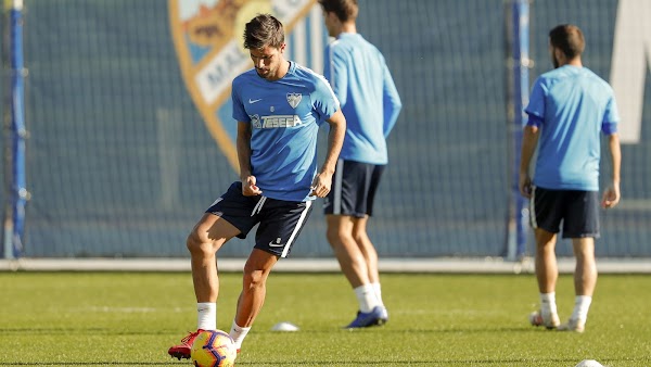 Málaga, el entrenamiento contó con Adrián ya integrado al grupo