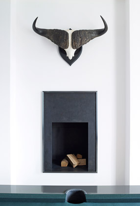 Modern luxury fireplace minimal sophisticated interior design by Piet Boon 