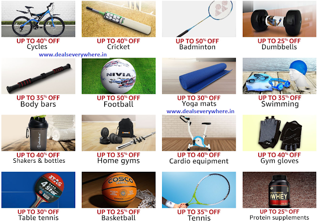Get upto 50% off on Sports & Fitness products - Amazon