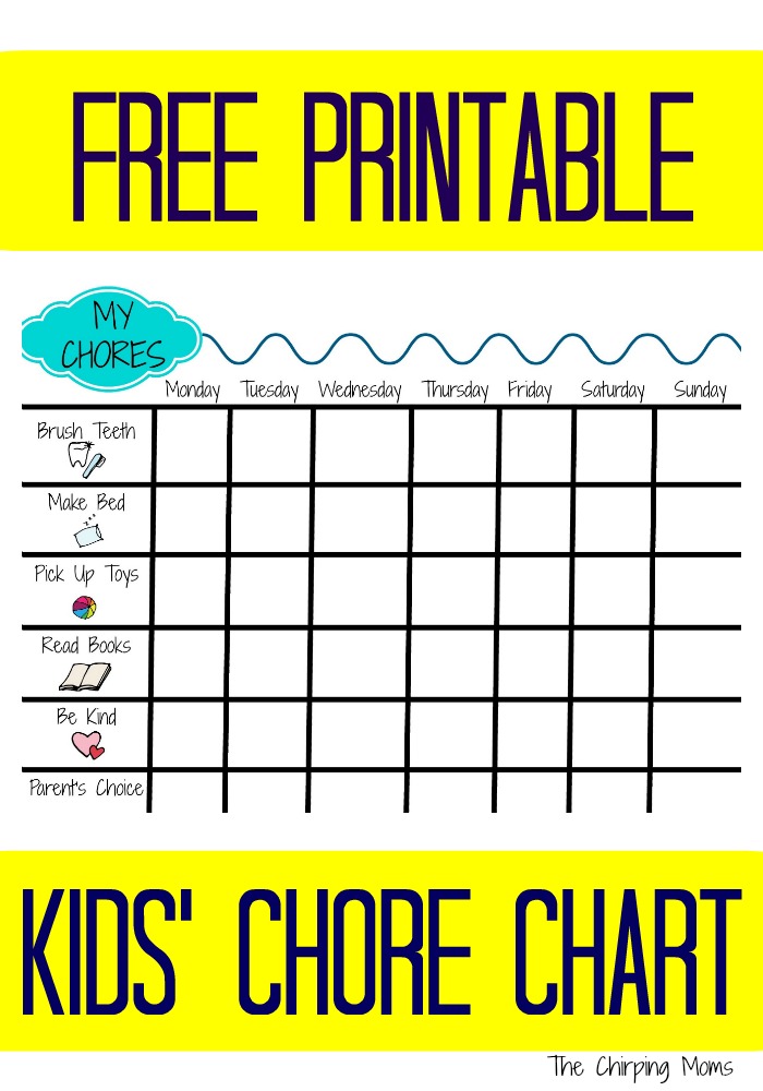 Printable Chore Chart for Kids