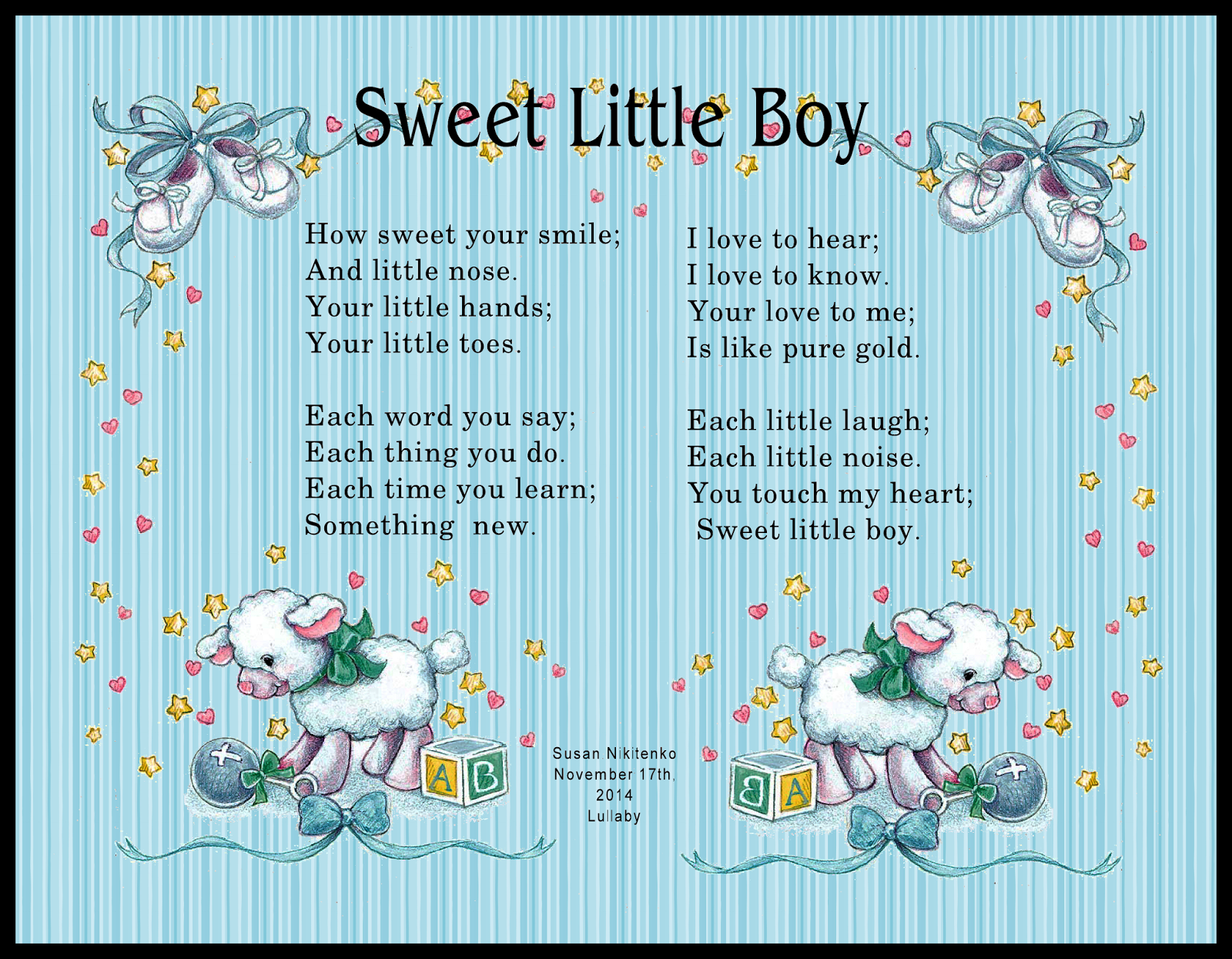 Children's Gems In My Treasure Box Sweet Little Boy