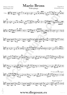 Super Mario Bros Partitura para Piano y otros instrumentos Theme Sheet Music for Piano