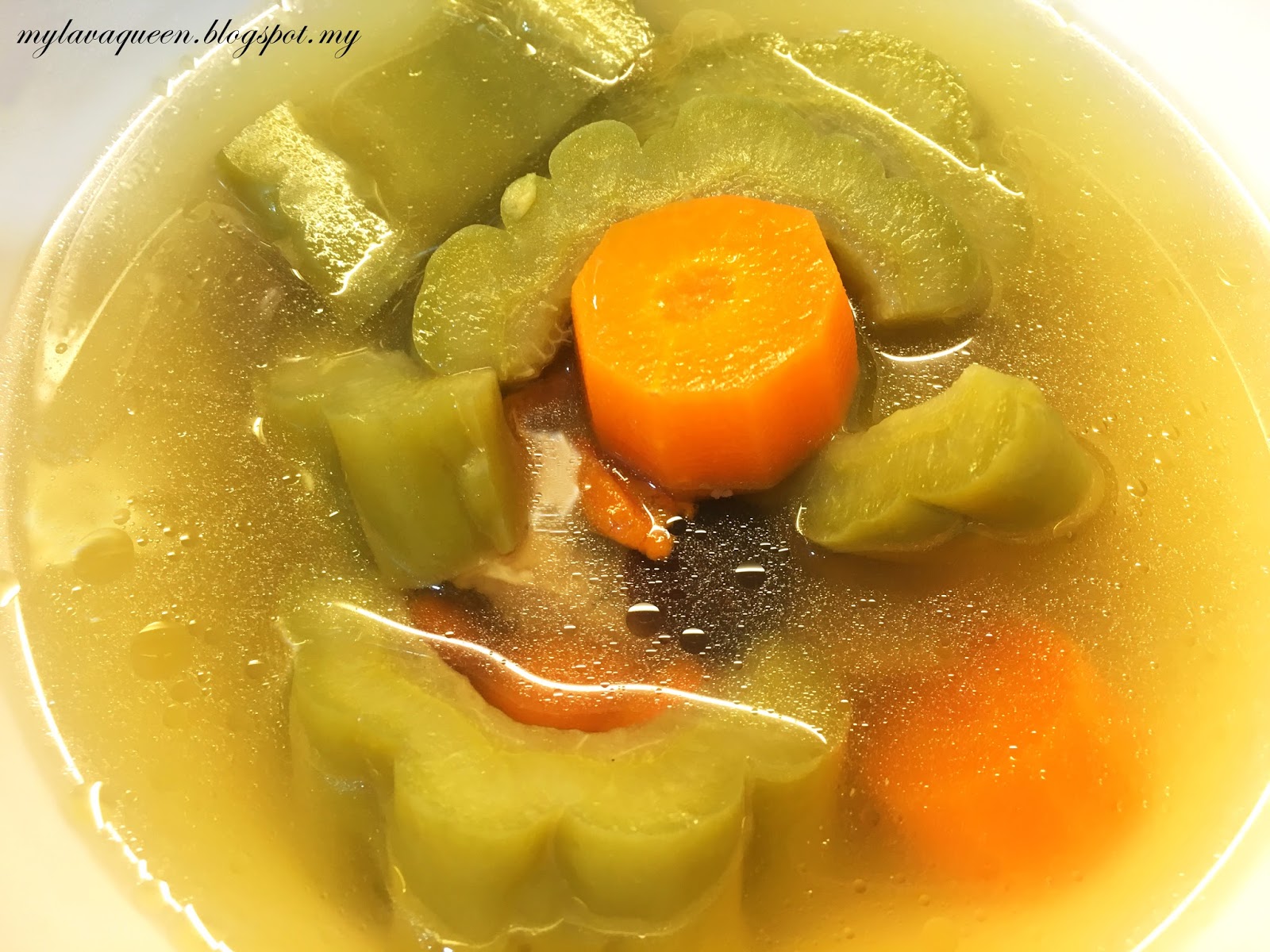 BITTER GOURD AND CARROT SOUP Lava Queen