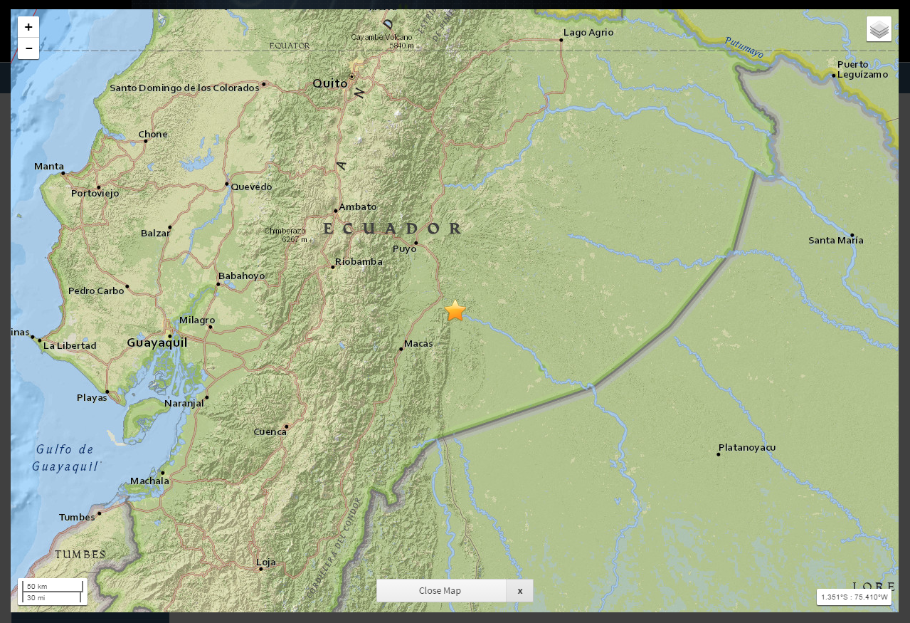 area map for april 14 2016 earthquake centered near palora ecuador usgs public domain via usgs earthquake hazards program area map for april 14 2016 earthquake centered near palora ecuador usgs public domain via usgs earthquake hazards program