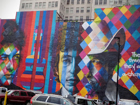 Bob Dylan mural in Minneapolis, Minnesota