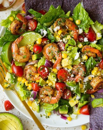 Shrimp And Avocado Taco Salad Shrimp And Avocado Taco Salad