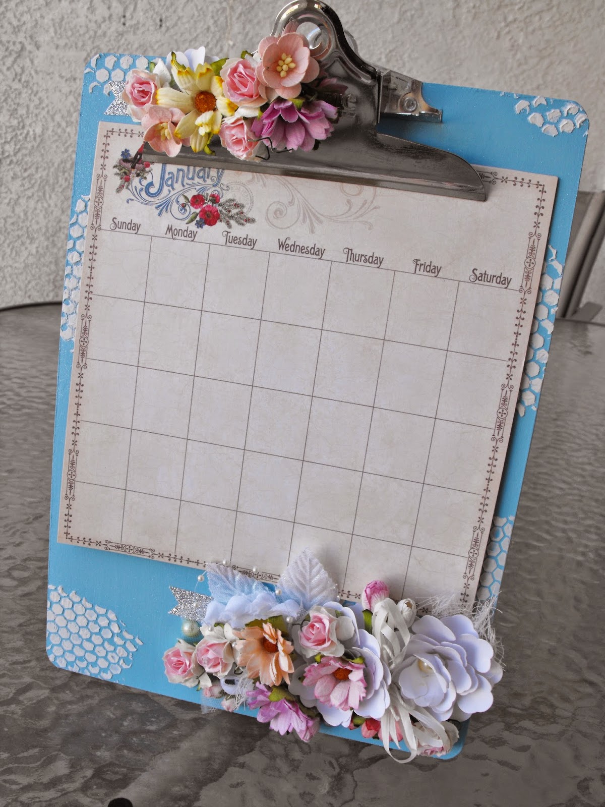 CorenesCreations Clipboard Calendar using G45's "Time to Flourish"