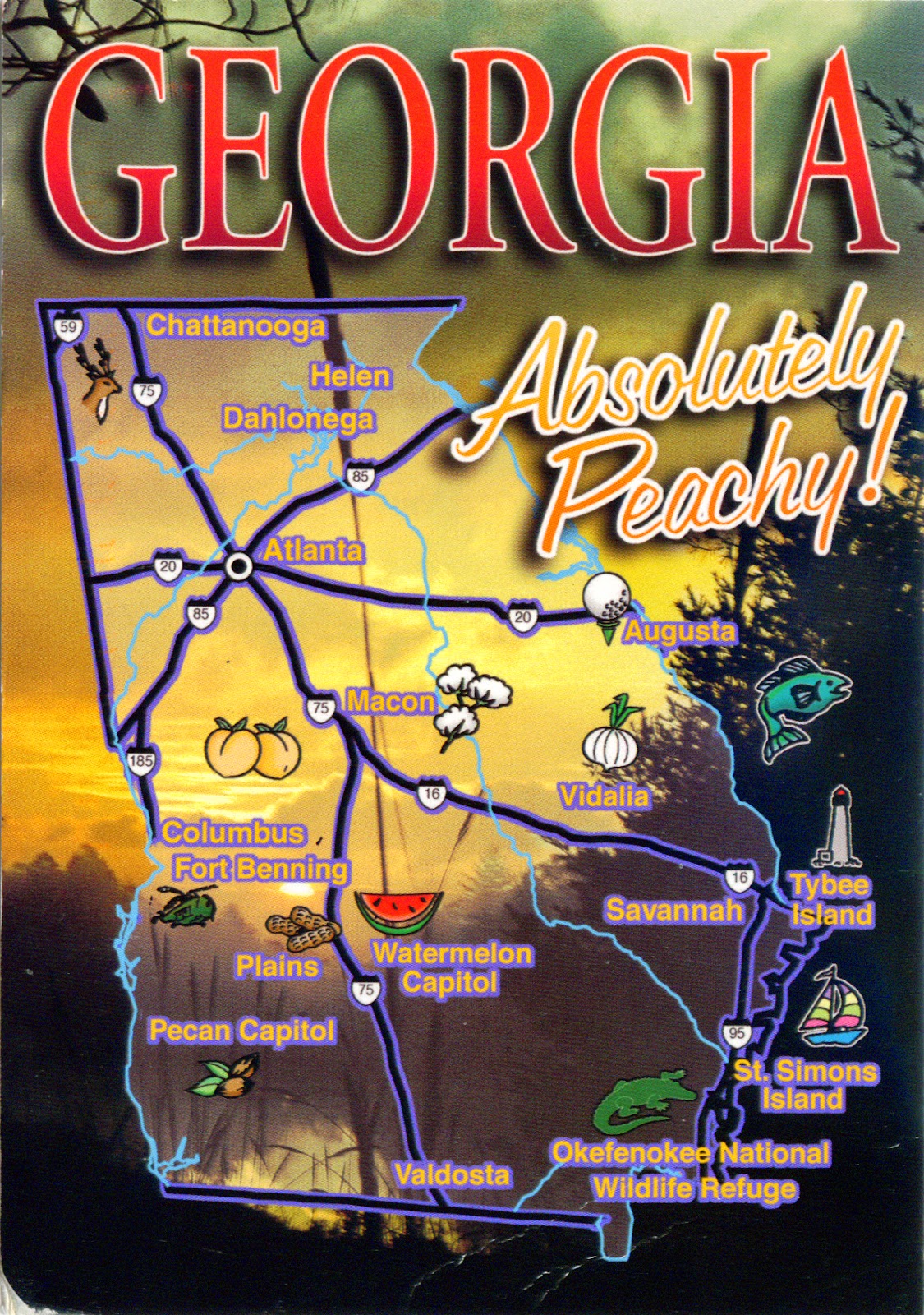 WORLD COME TO MY HOME 1162 UNITED - UNITED STATES Georgia Map 