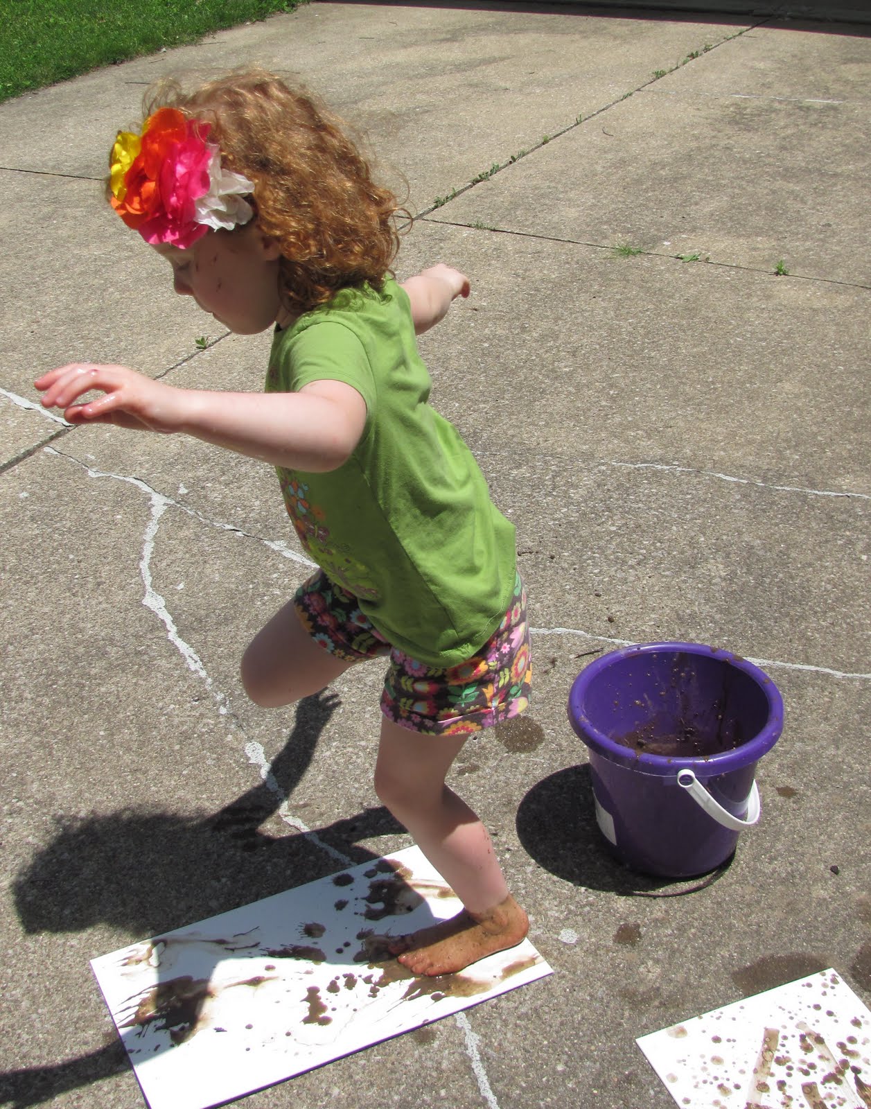 The Chocolate Muffin Tree Mud Painting for International Mud Day!!!