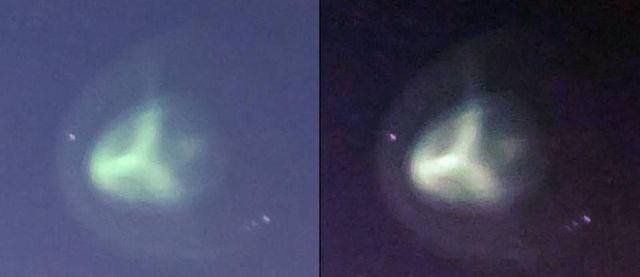 UFO News ~ UFO Over Daytona Beach, Florida plus MORE Greenish%2Btri-spoke%2Bufo%2Bnight%2Bsky