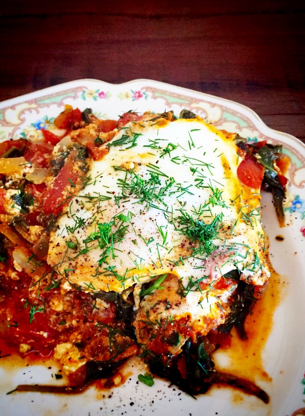 Baked Eggs, North Indian-Style from Seven Spoons