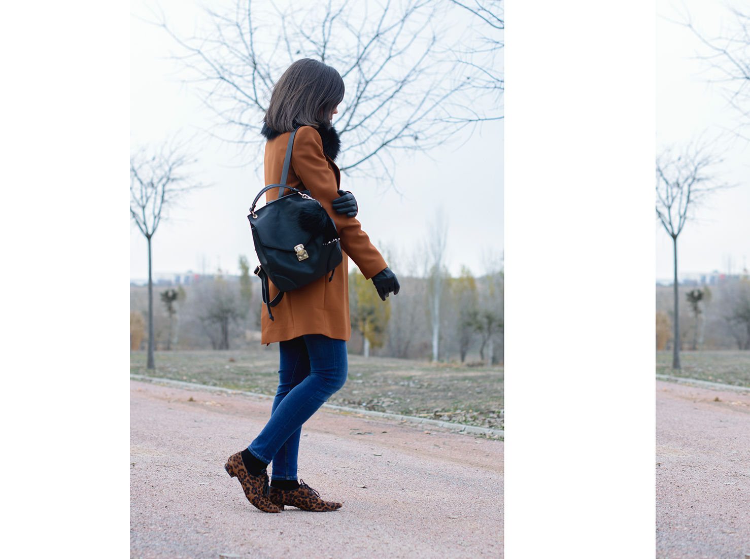 look de ponteunostacones con blazer larga y blucher de leopardo de zara