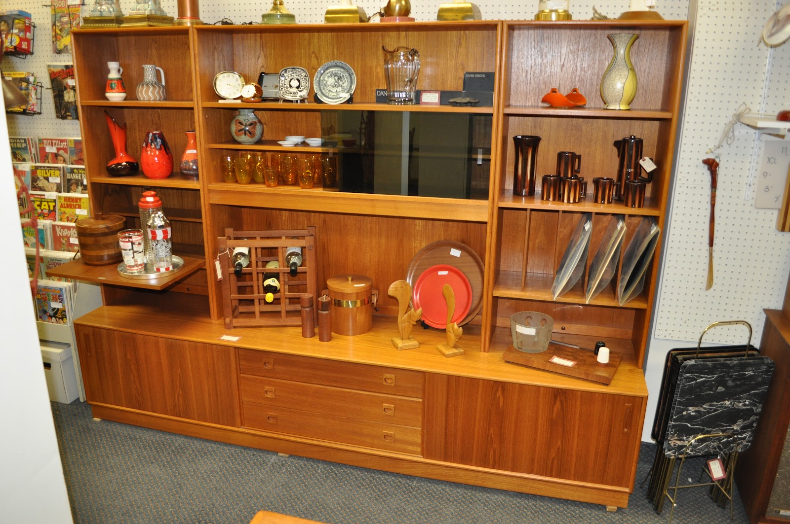 Antiques On Kent SOLD Mid Century Teak Wall Unit/Bar