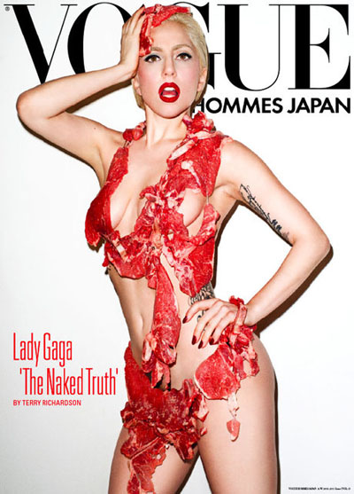 lady gaga meat dress