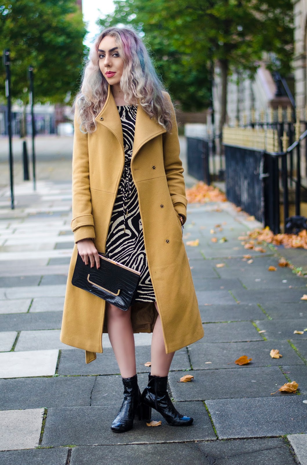 asos beige trench coat outfit