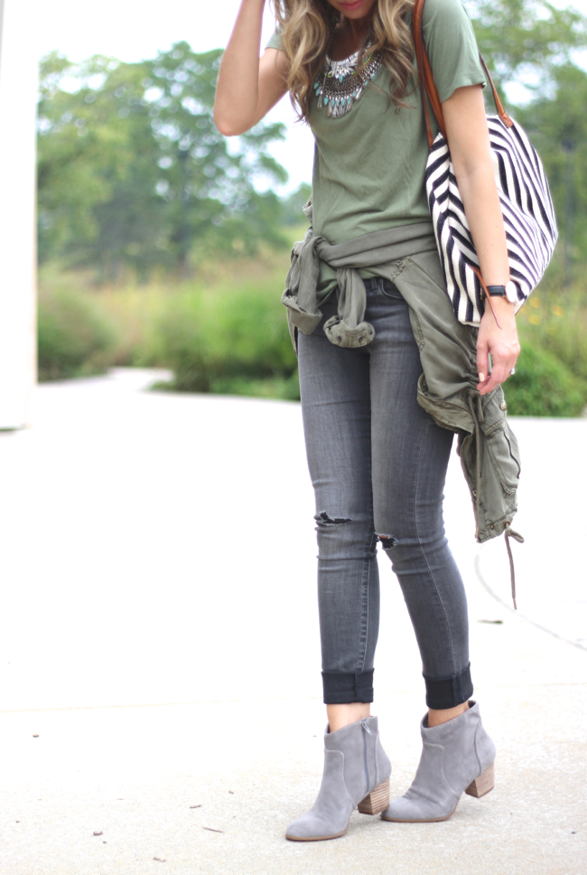 gray booties