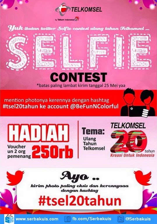 Kontes Selfie Tsel 20 Tahun Berhadiah 2 Voucher 250K