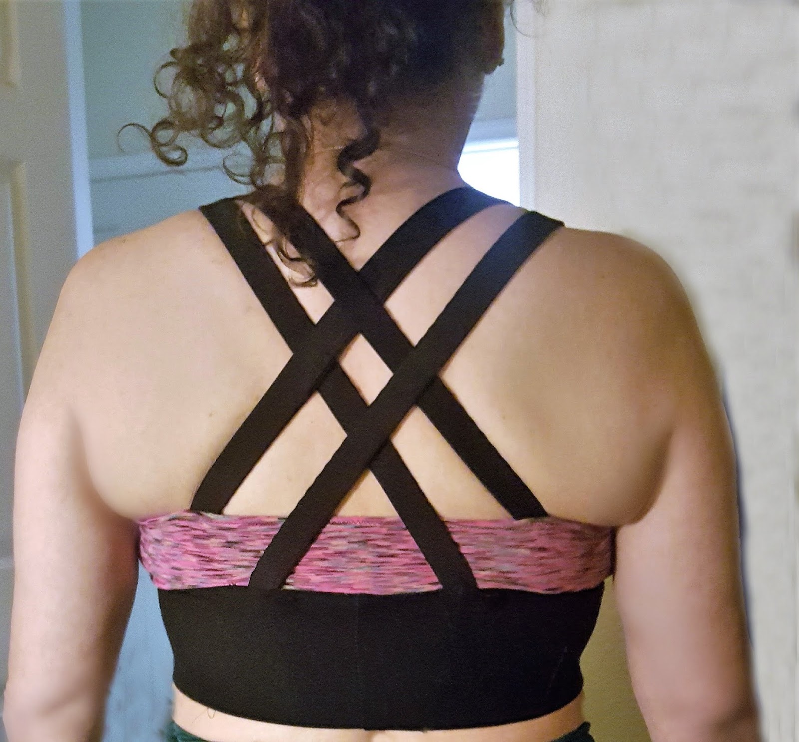 sports bra with sewn in cups