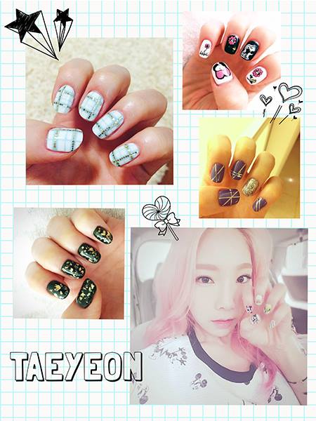My SNSD: [PHOTOS] 160208 Taeyeon and Hyoyeon's Nail Art