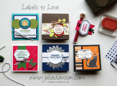 Stampin' Up! 2017 Holiday Catalog ~ Labels to Love Project Ideas ~ www.juliedavison.com