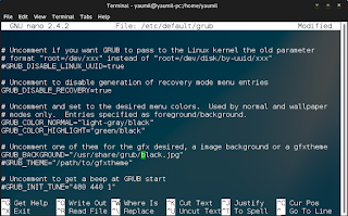 Cara mengganti tampilan GRUB di Linux