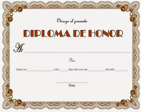 diploma de honor para completar, ejemplo de un diploma de honor para completar, formato de diploma de honor para completar, diploma para completar de color cafe, diplomas de honor para fin de año