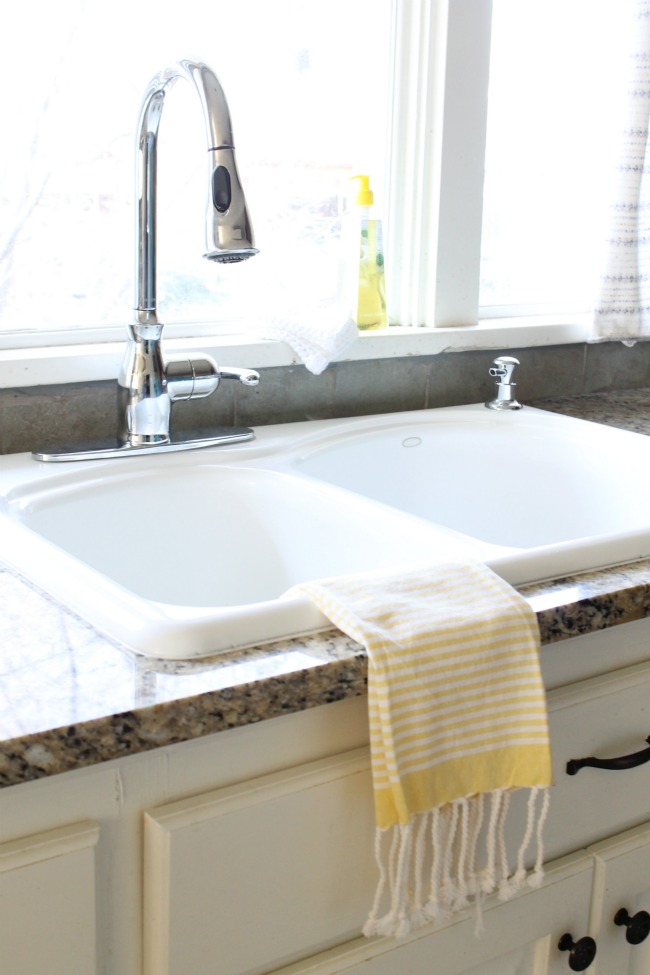 A New Sink and Faucet - And how to shine up a porcelain sink