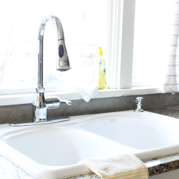 A New Sink and Faucet - And how to shine up a porcelain sink