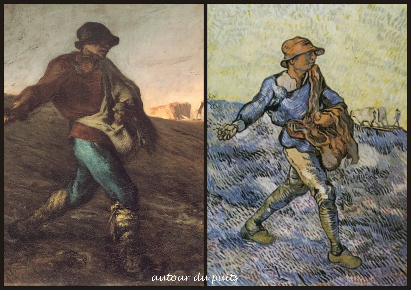 autour du puits VAN GOGH MILLET