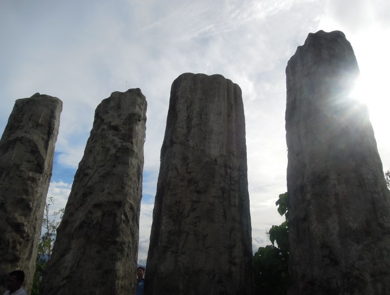 Stone pillars in the amphitheater in Misibis Bay