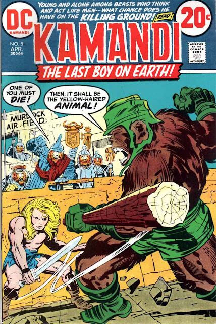 Kamandi v1 #5 dc 1970s bronze age comic book cover art by Jack Kirby Kamandi v1 #5 dc 1970s bronze age comic book cover art by Jack Kirby