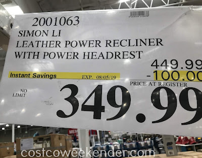 Deal for the Simon Li Leather Power Glider Recliner at Costco