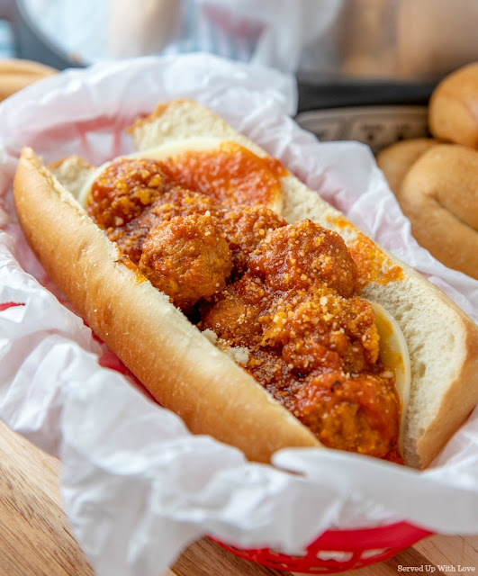 Crock Pot Meatball Subs recipe from Served Up With Love