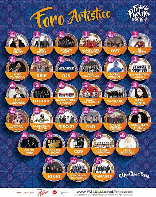Presentan cartelera oficial de la Feria de Puebla 2018