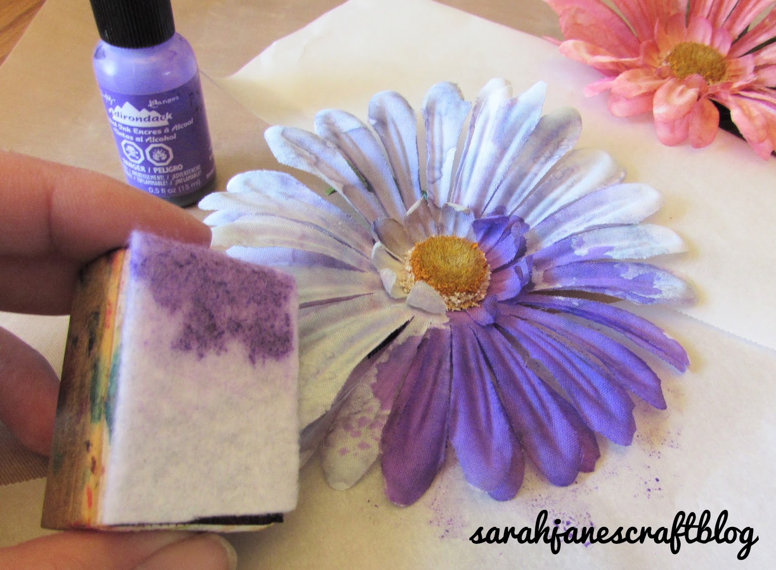 Sarah Jane's Craft Blog Alcohol Ink Dyed Silk Flowers Refresh