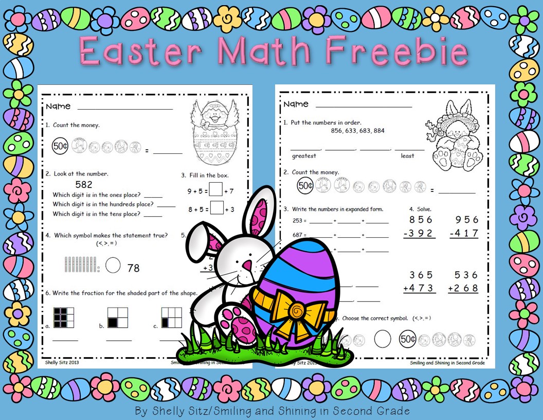 smiling-and-shining-in-second-grade-easter-math-freebie