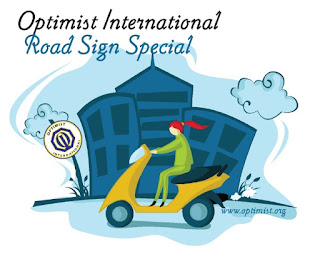 road sign optimist international