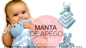Es hora de tejer para el bebé! Manta de apego crochet con cabeza de coneja